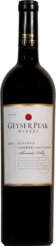 Geyser Peak Reserve Alexander Valley Cabernet Sauvignon Perspective: front