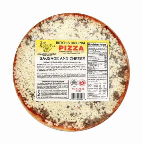 Butch's Original Sausage & Cheese Pizza Perspective: front