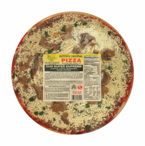 Butch's Supreme Frozen Pizza Perspective: front