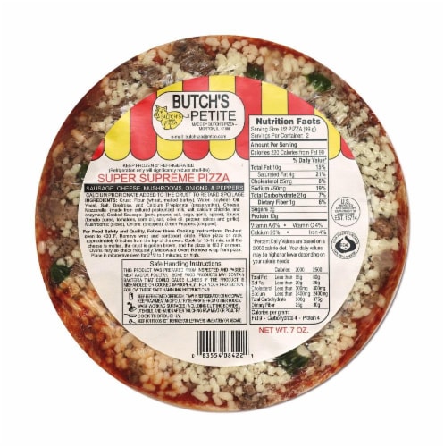 Butch's Super Supreme Pizza Perspective: front
