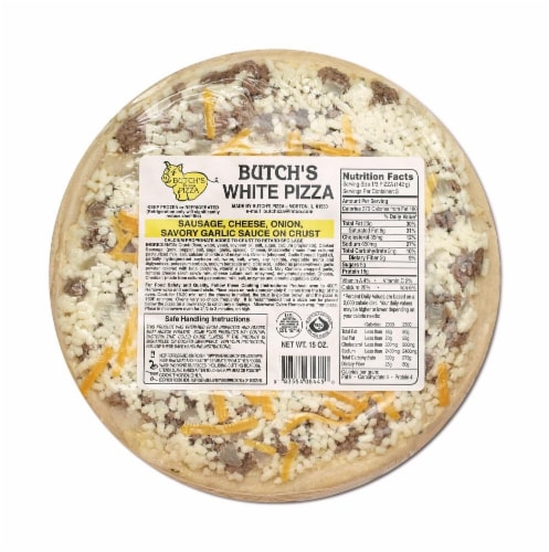 Butch's White Garlic Frozen Pizza Perspective: front