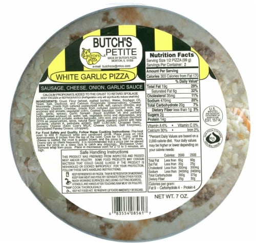 Butch's White Pizza Perspective: front
