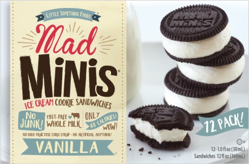 Mad Minis Vanilla Ice Cream Sandwiches Perspective: front