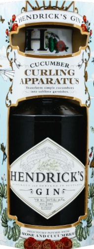 Hendrick’s Cucumber Curling Apparatus Gin Perspective: front