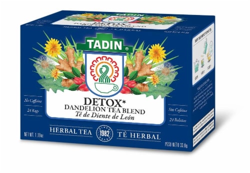 Tadin Detox Dandelion Tea Blend Herbal Tea Perspective: front