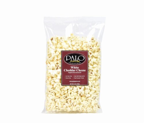 Palo White Cheddar Cheese Popcorn Gluten Free Perspective: front