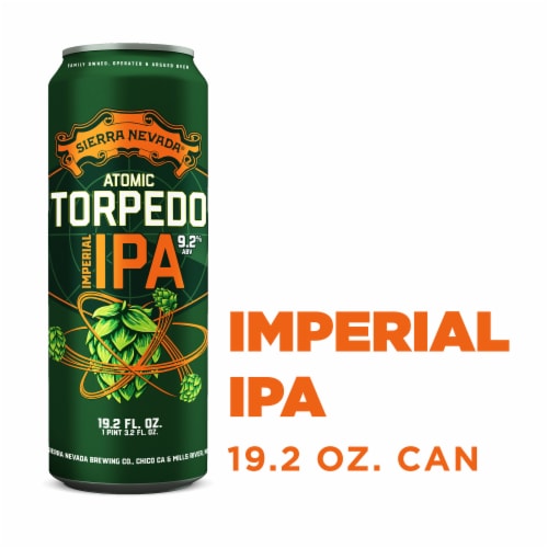 Sierra Nevada Atomic Torpedo West Coast Juicy Imperial IPA Craft Beer Perspective: front