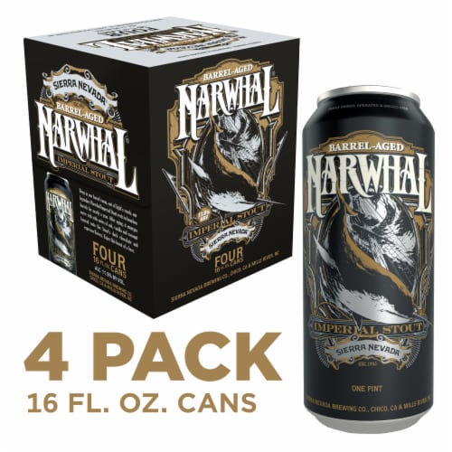 Sierra Nevada Barrel Aged Narwhal Imperial Stout Craft Beer Perspective: front