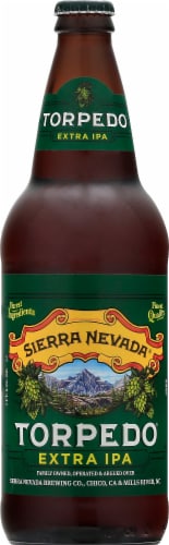 Sierra Nevada Brewing Co. Torpedo Extra IPA Beer Single Bottle Perspective: front