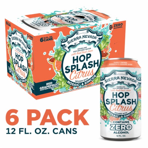 Sierra Nevada Hop Splash Citrus Sparkling Hop-Infused Water Perspective: front