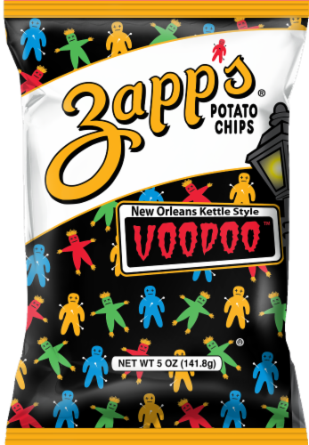Zapp's Voodoo New Orleans Kettle Style Potato Chips Perspective: front
