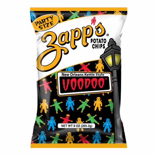 Zapp's New Orleans Kettle Style Voodoo Potato Chips Party Size Perspective: front