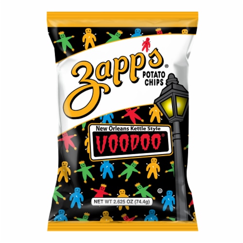 Zapp's Voodoo New Orleans Kettle Style Potato Chips Perspective: front