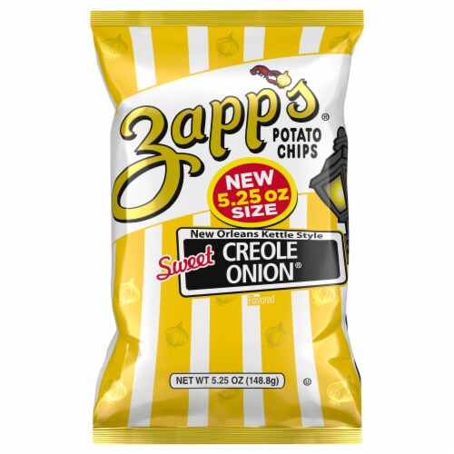 Zapp's® Sweet Creole Onion® New Orleans Kettle Style Potato Chips Perspective: front