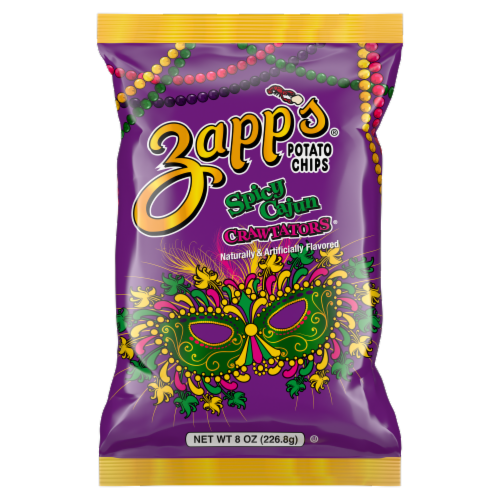 Zapp's® Spicy Cajun Crawtators New Orleans Kettle Potato Chips Perspective: front