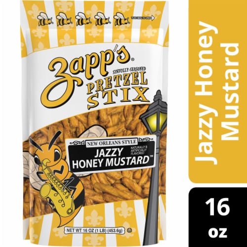 Zapp's® Jazzy Honey Mustard New Orleans Style Pretzel Stix Perspective: front
