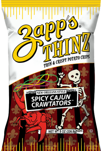 Zapp's® Spicy Cajun Crawtator Thinz Potato Chips Perspective: front