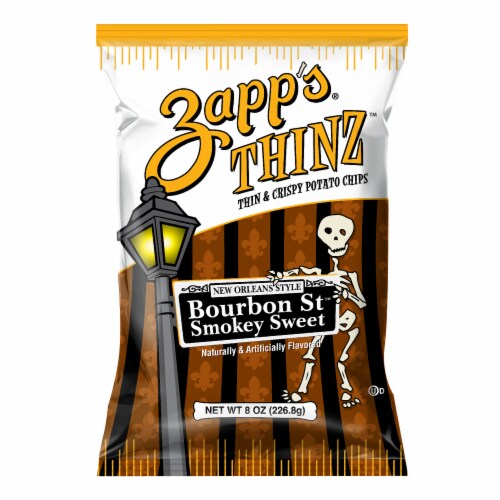 Zapp's Bourbon St. Smokey Sweet Thinz Potato Chips Perspective: front