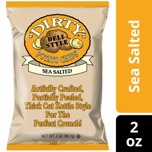 Dirty Potato Chips Sea Salt Kettle Chips Perspective: front