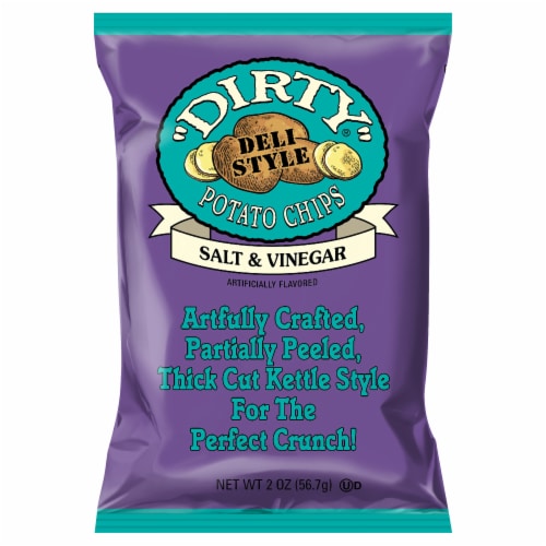 Dirty® Potato Chips Salt & Vinegar Kettle Chips Perspective: front