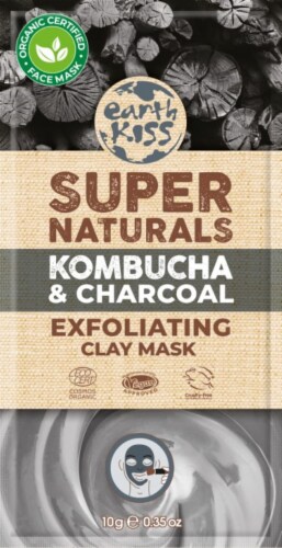 Earth Kiss Super Naturals Kombucha & Charcoal Mask Perspective: front