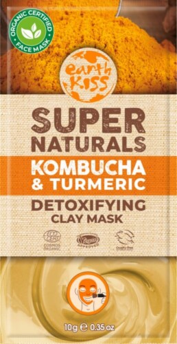Earth Kiss Super Naturals Kombucha & Tumeric Mask Perspective: front