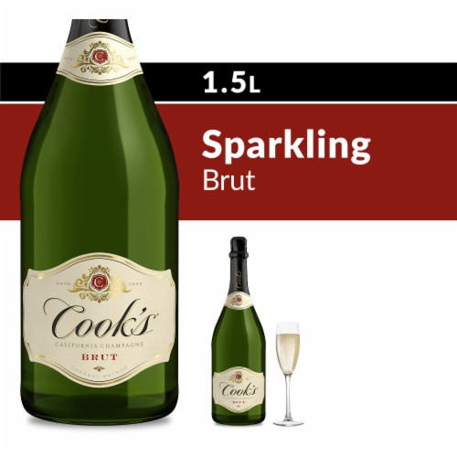 Cook's California Champagne Brut White Sparkling Wine Perspective: front