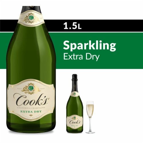 Cook's California Champagne Extra Dry White Sparkling Wine Perspective: front
