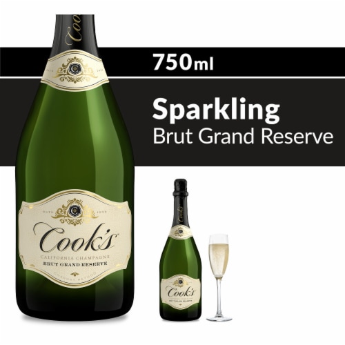Cook's California Champagne Brut Grand Reserve White Sparkling Wine Perspective: front