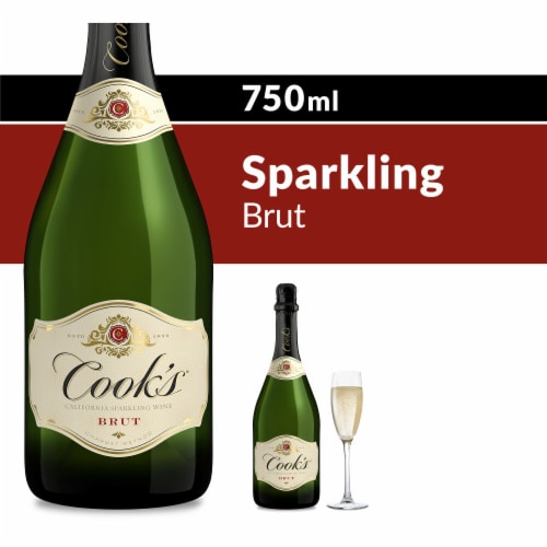 Cook's California Champagne Brut White Sparkling Wine Perspective: front