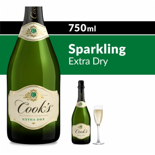 Cook's California Champagne Extra Dry White Sparkling Wine Perspective: front