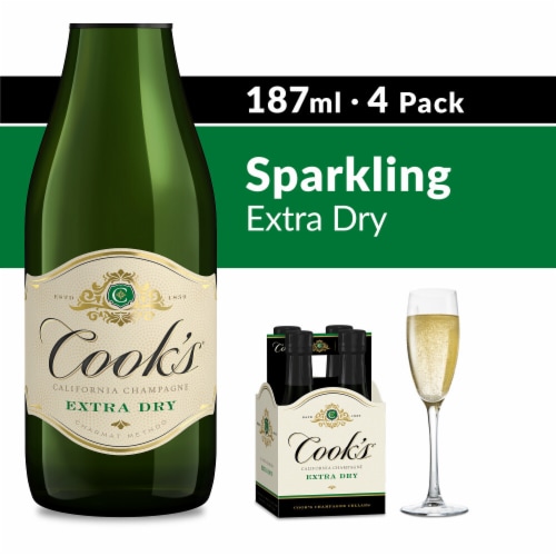 Cook's California Champagne Extra Dry White Sparkling Wine Perspective: front