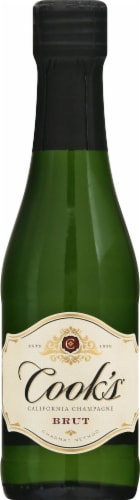 Cook's Brut White Champagne Sparkling Wine Perspective: front