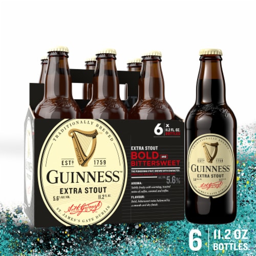 Guinness Extra Stout Beer, 6 bottles / 11.2 fl oz - QFC