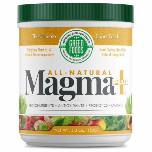 Green Foods All-Natural Magma Plus 5.3 oz Pwdr Perspective: front