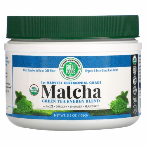 Green Food Organic Matcha Green Tea Perspective: front