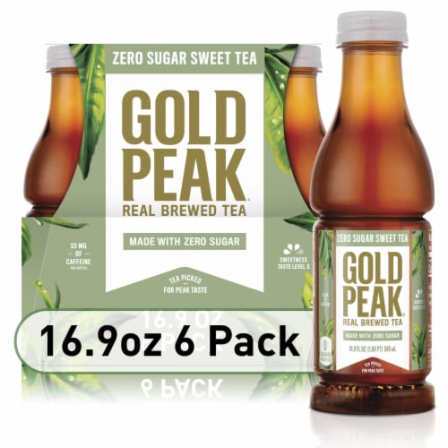 Gold Peak Diet Iced Tea No Sugar Added Zero Calorie Drink Perspective: front