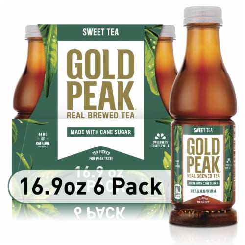 Gold Peak Sweetened Black Iced Tea Drink Perspective: front