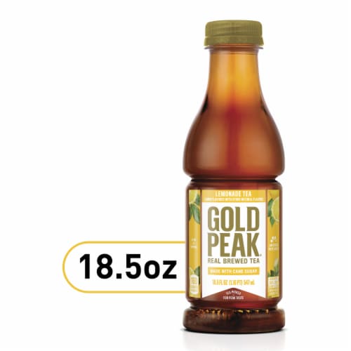 Gold Peak Lemonade Flavored Iced Tea Drink Perspective: front