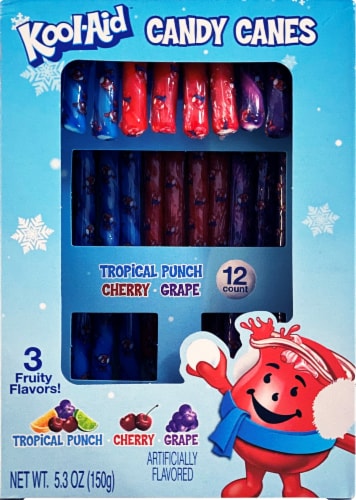 Kool-Aid Fruity Candy Canes Perspective: front