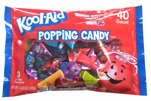 Kool-Aid Tropical Punch Cherry & Grape Popping Candy Perspective: front
