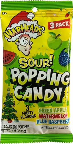Warheads Sour Popping Candy Holiday bag Perspective: front