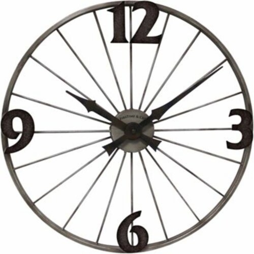 FirsTime Bicycle Wheel Wall Clock Iron 20 in Pay Less Super