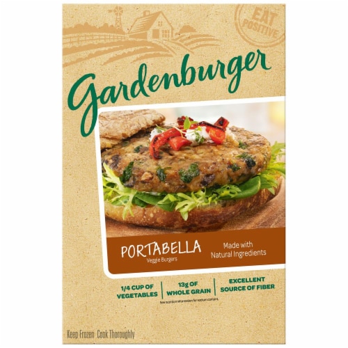 Gardenburger Portabella Veggie Burgers Perspective: front