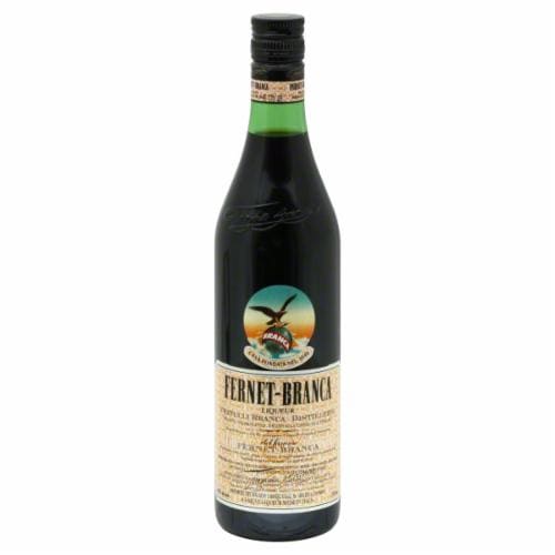 Fernet Branca Amaro Liqueur Perspective: front