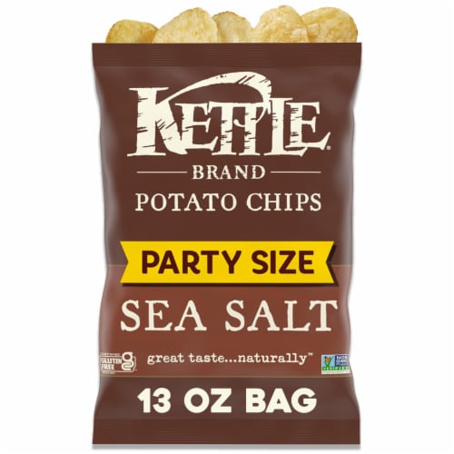 Kettle Brand® Sea Salt Kettle Potato Chips Party Size Perspective: front