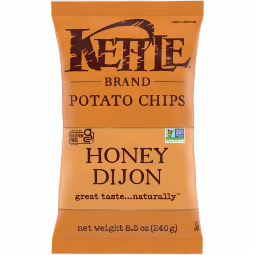Kettle Brand Potato Chips Honey Dijon Kettle Chips Perspective: front