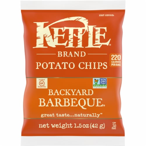 Kettle Brand Backyard Barbeque Potato Chips Perspective: front