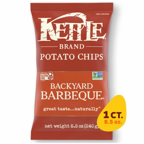 Kettle Brand Potato Chips Backyard Barbeque Kettle Chips Perspective: front