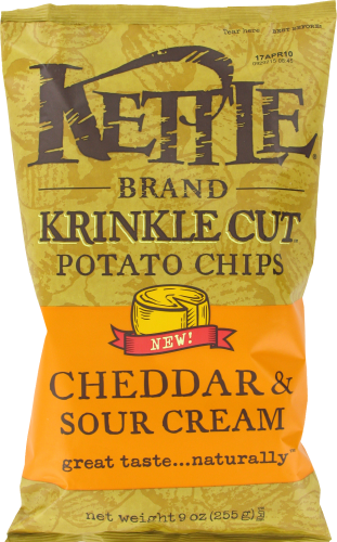 Kettle Cheddar & Sour Cream Krinkle Cut Potato Chips, 8.5 oz - Fry’s ...